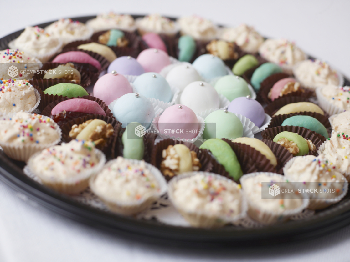 catering platter of easter desserts