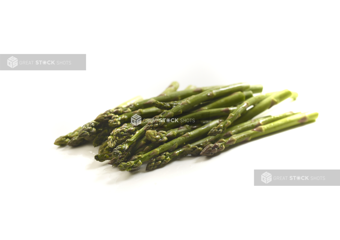 Asparagus spears on a white background