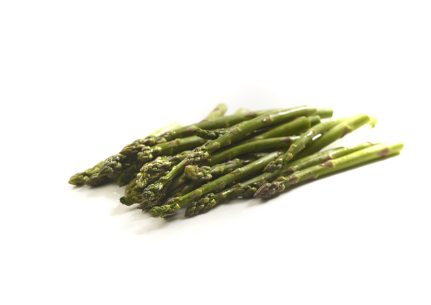 Asparagus spears on a white background