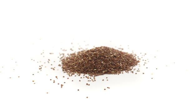 A Pile of Red Quinoa Grains Shot on White for Isolation