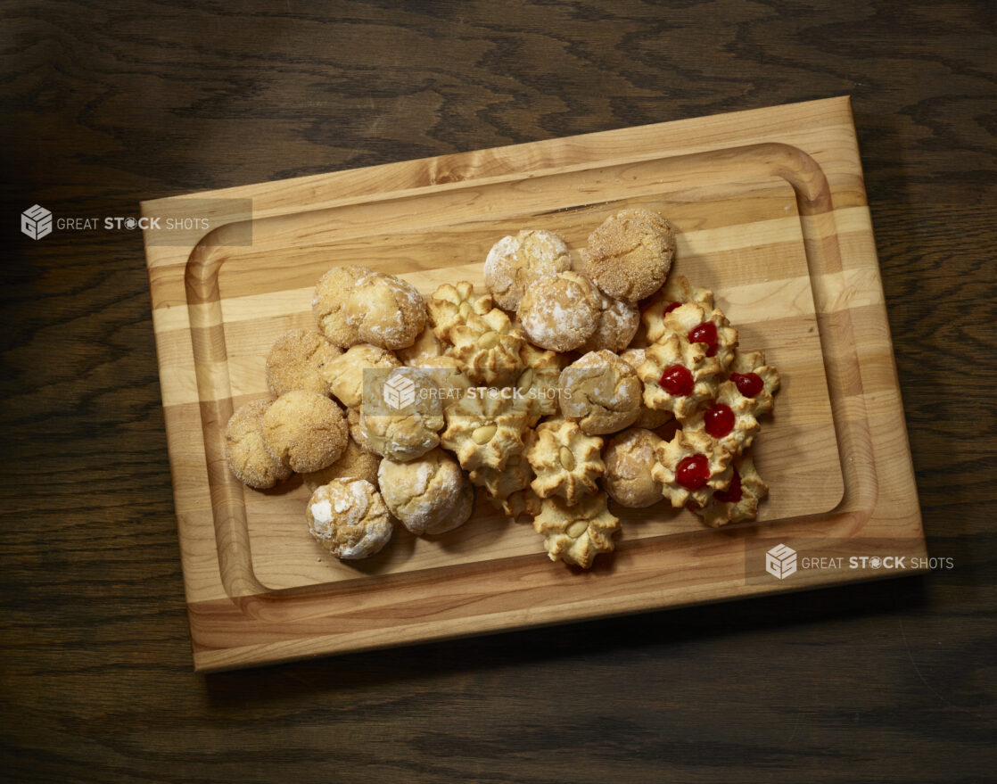 food on a wooden cutting board