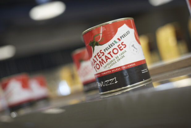 Can of tomatoes, close-up