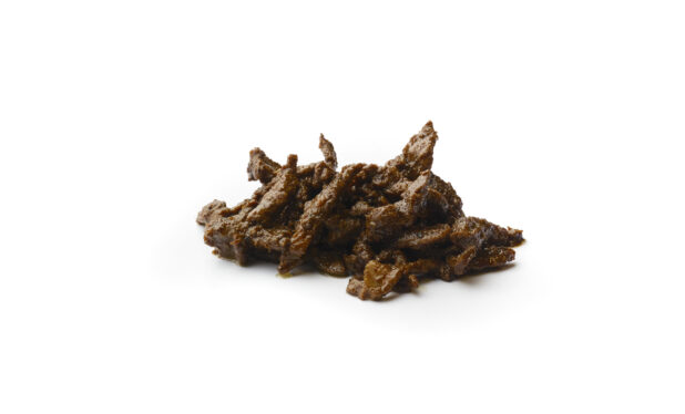 Beef Shawarma Pieces on a White Background for Isolation