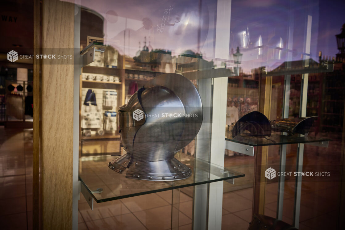 Stylized British Museum photo of Knight's Helmet