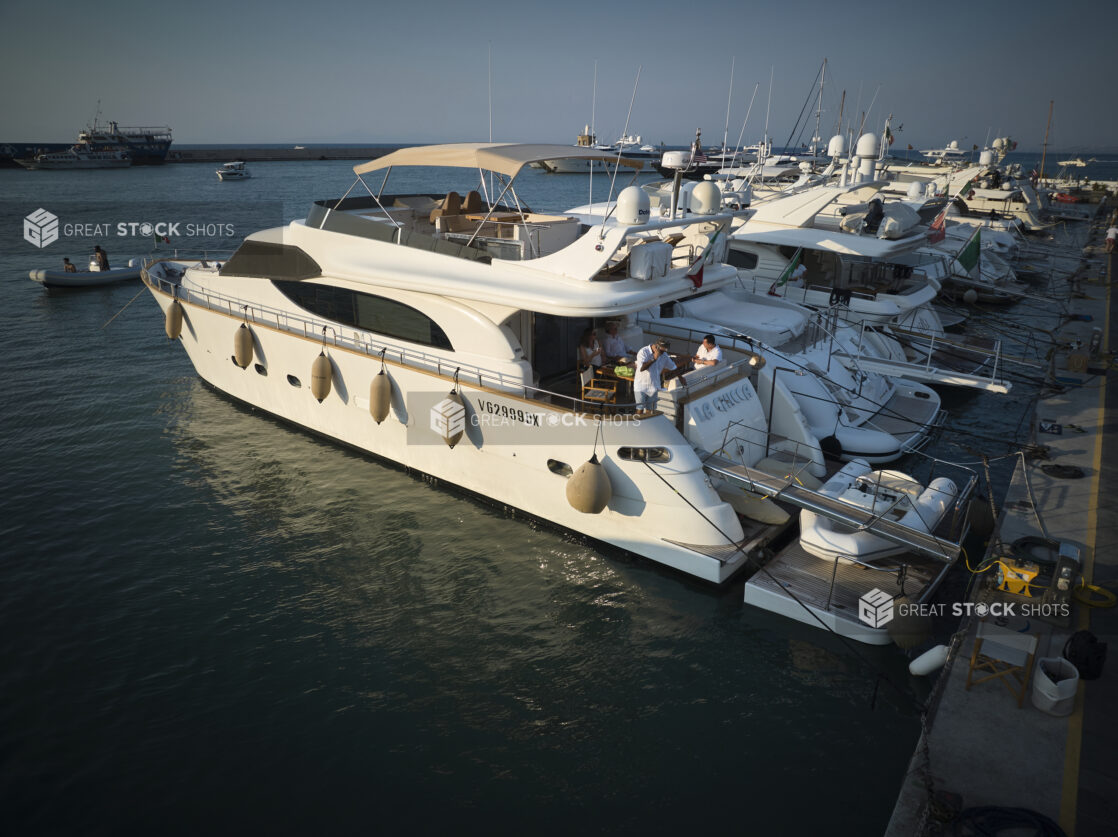 Yachts/boats in a marina on the Italian coast