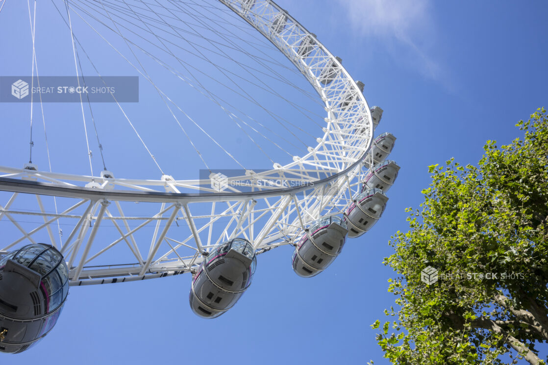 View of the London Eye from below, London, England