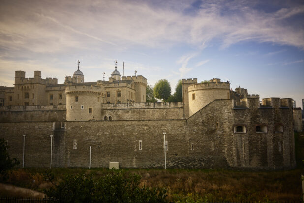 Side view of Tower of London, England