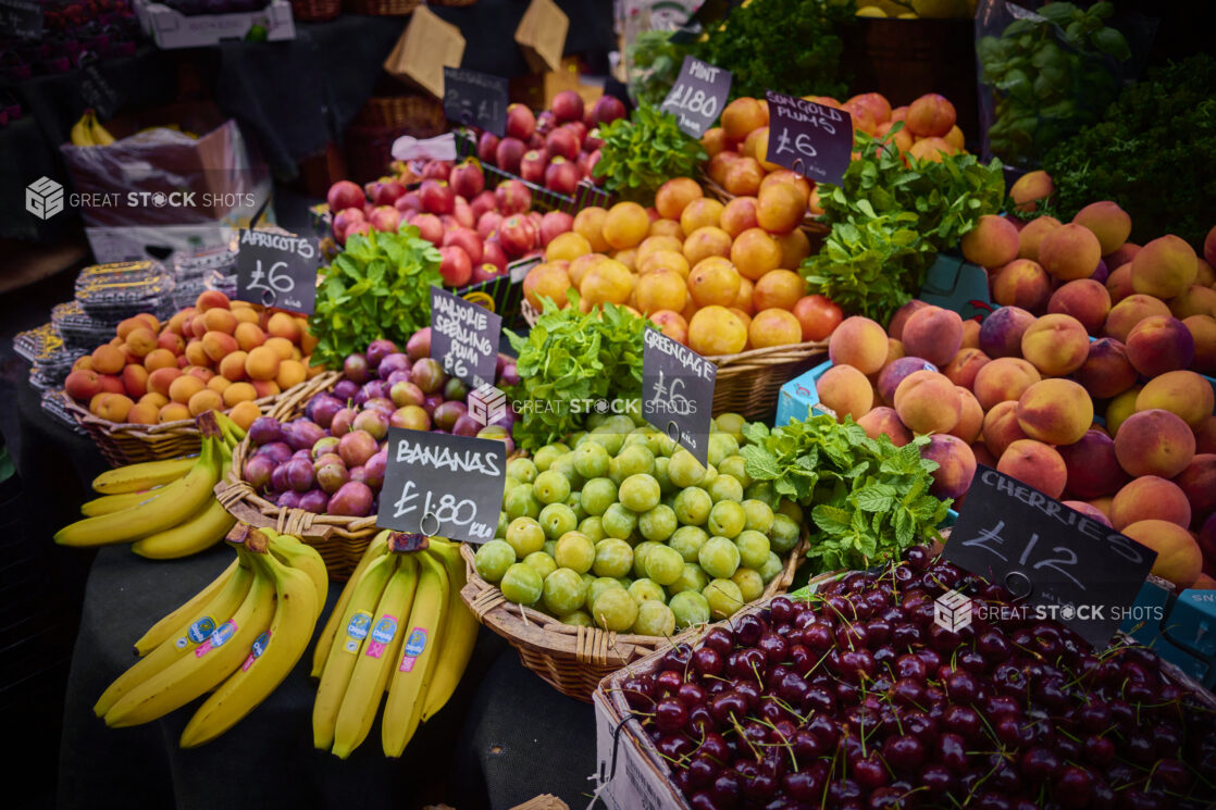 Array of Fresh Fruit in London Market