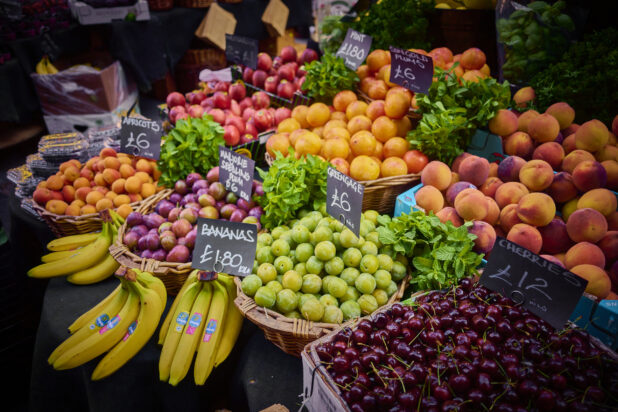 Array of Fresh Fruit in London Market