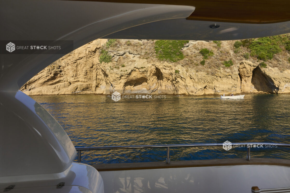 View of Mediterranean Coastline from Yacht