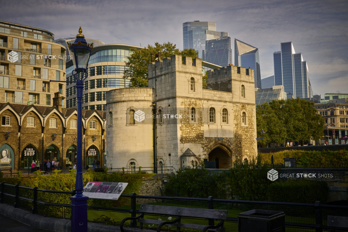 View of the entrance to Tower of London, London, England