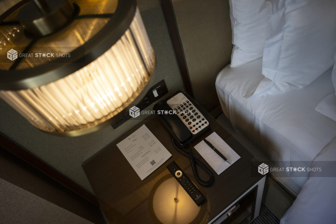 Hotel Room Stationary and Side Table