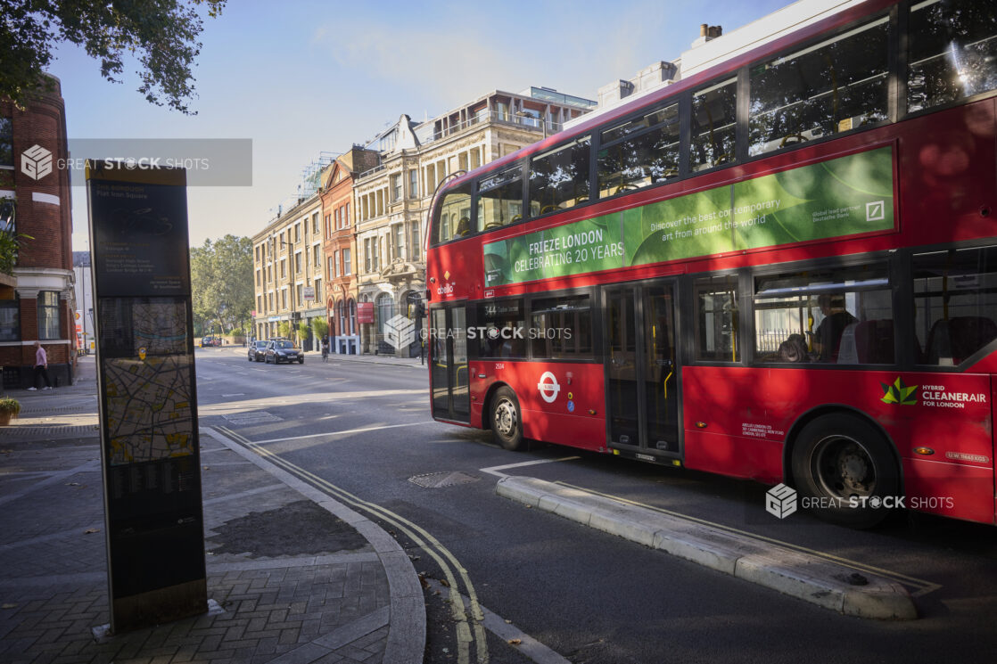 Double decker bus on a London, England street