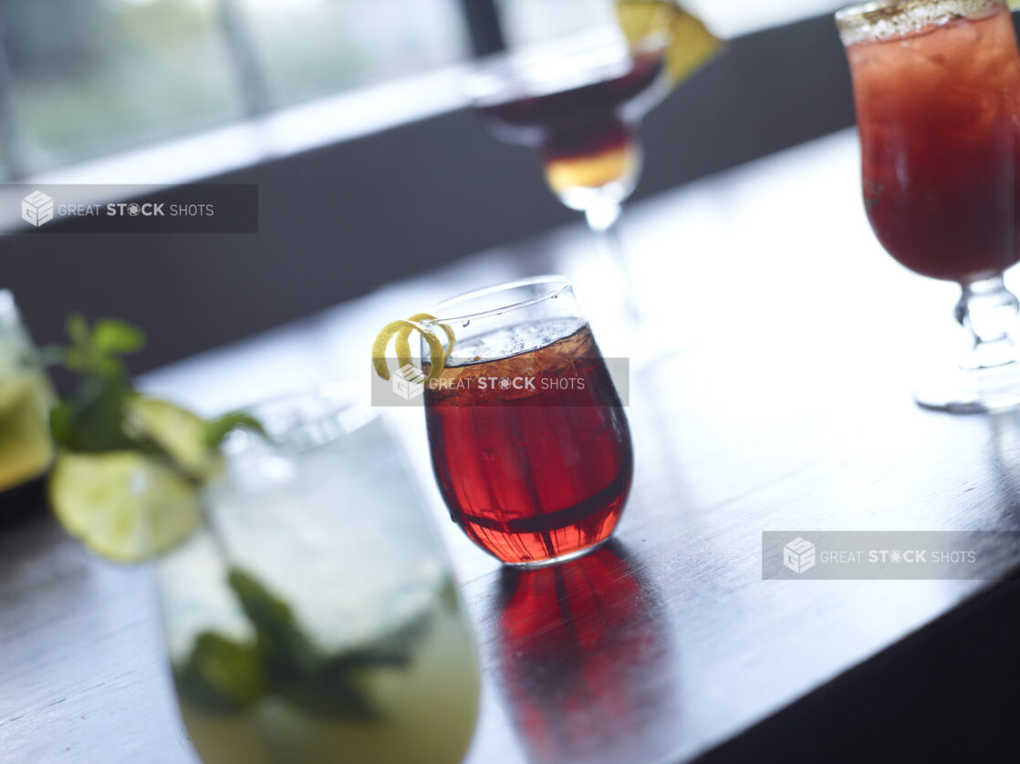 Assorted Cocktails on a Restaurant Table - Variation 3