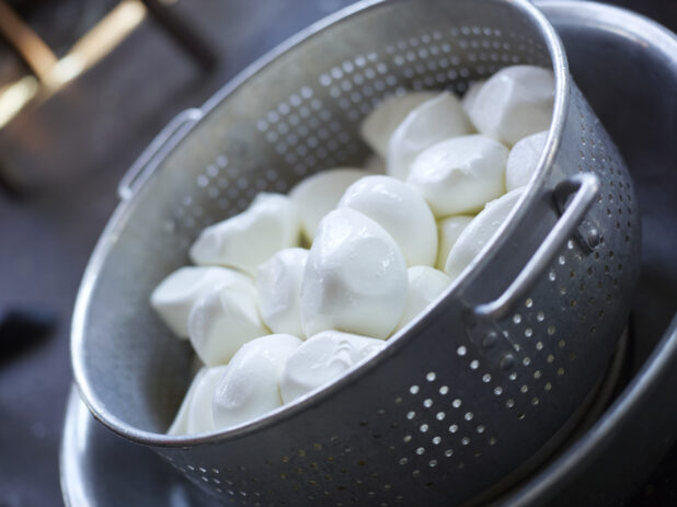 Fresh Mozzarella In Colander