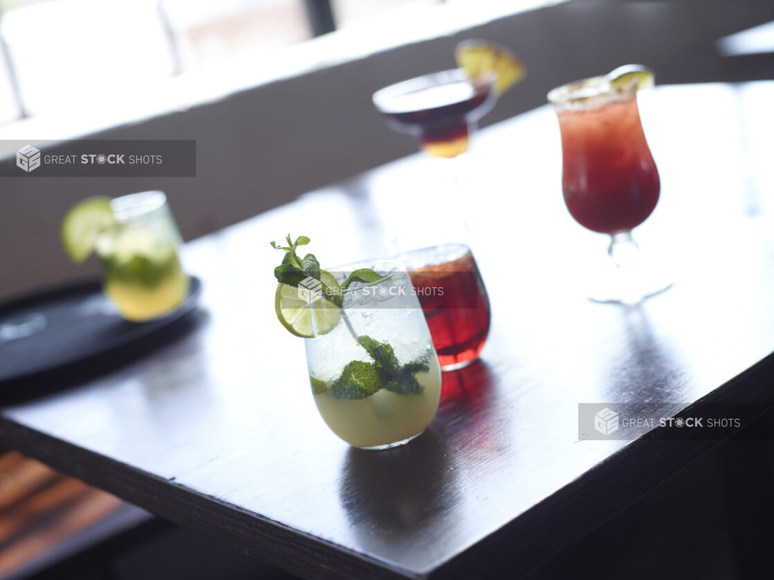 Assorted Cocktails on Restaurant Table Setting - variation three