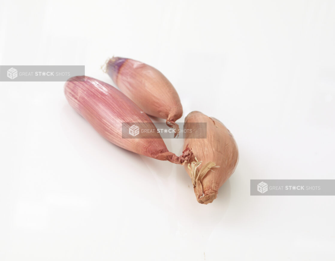 Shallots - Raw Ingredients on White