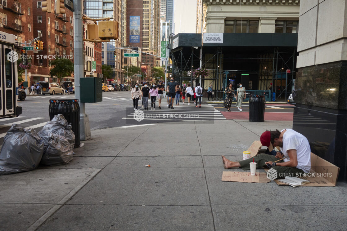 Street Corner on West 23rd Street in Manhattan, New York City