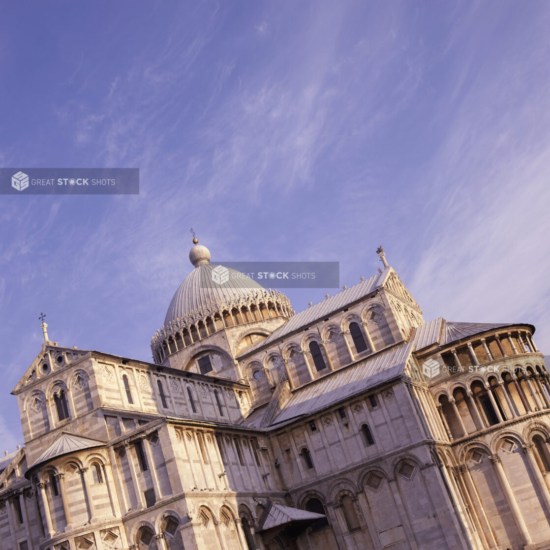 South East View of Il Duomo di Pisa Cathedral in Pisa, Italy