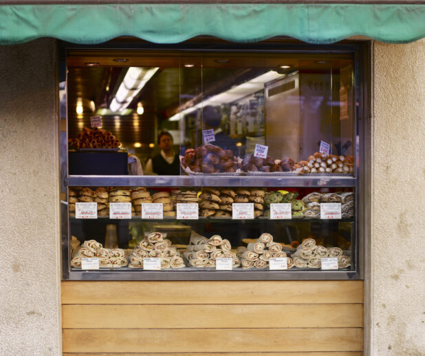 A Display of Pastries, Baked Goods and Savoury Wraps in Venice, Italy - Variation