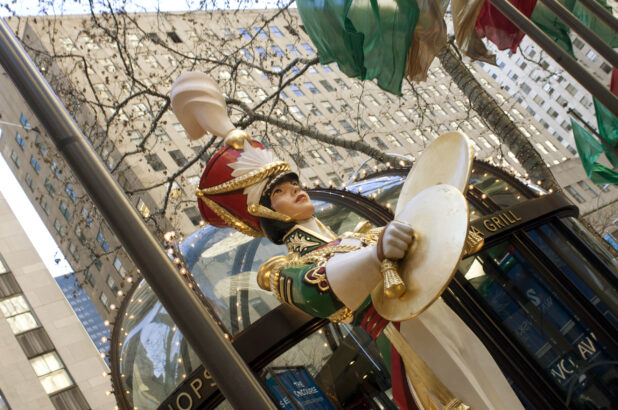 Giant Toy Soldier Christmas Figurine at Rockefeller Center in Manhattan, New York City