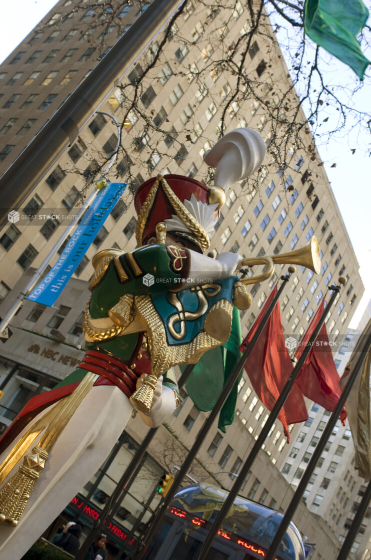 Christmas Figurine of a Giant Toy Solder Playing a Trumpet at Rockefeller Center in Manhattan, New York City - Variation