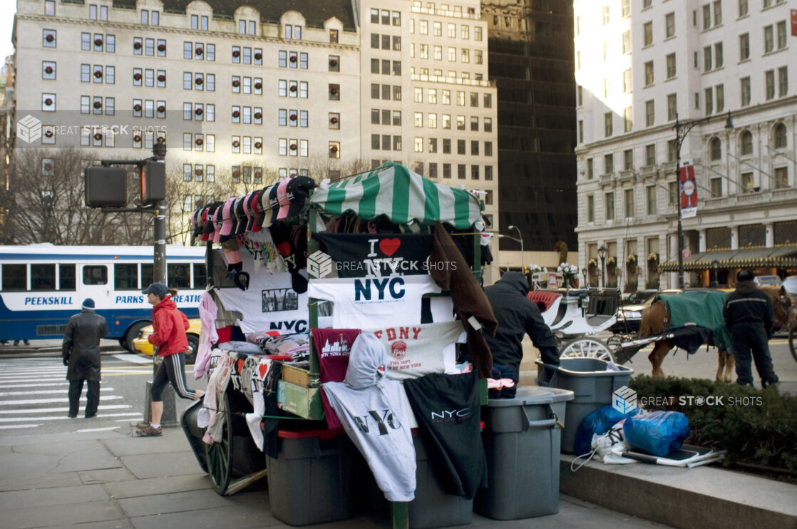 Souvenir Kiosk on a Street Corner in Manhattan, New York City