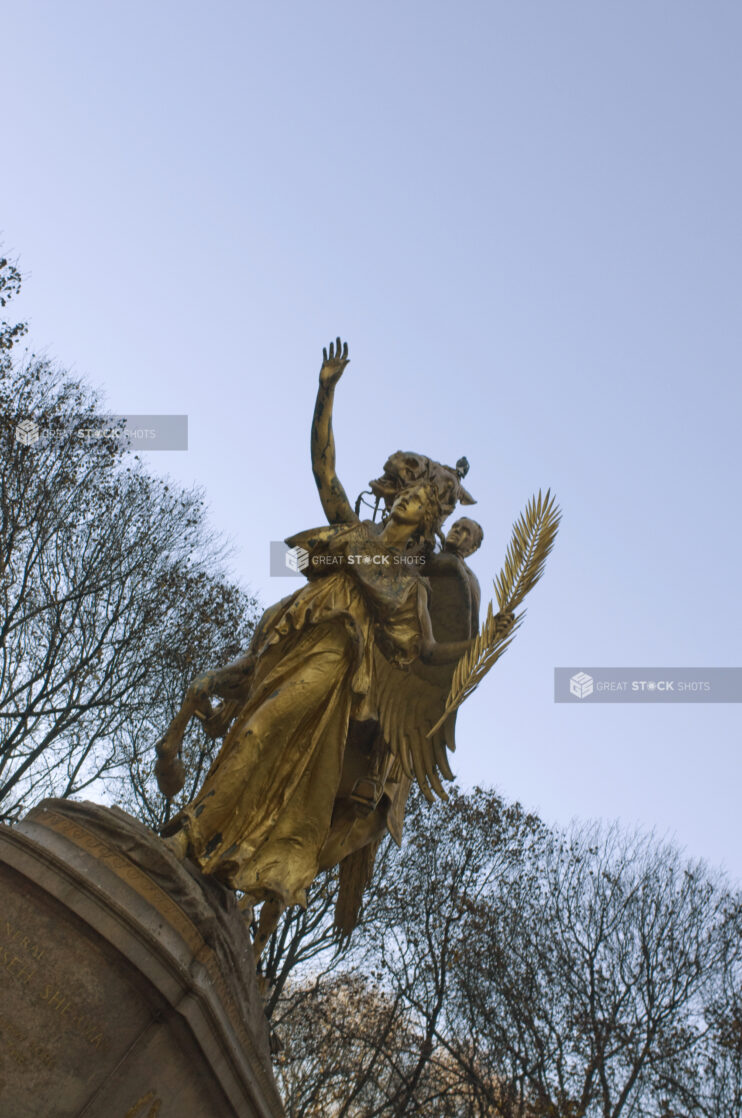 Close Up of the Goddess Nike From the Sherman Memorial Monument in the Grand Army Plaza, Central Park, New York City