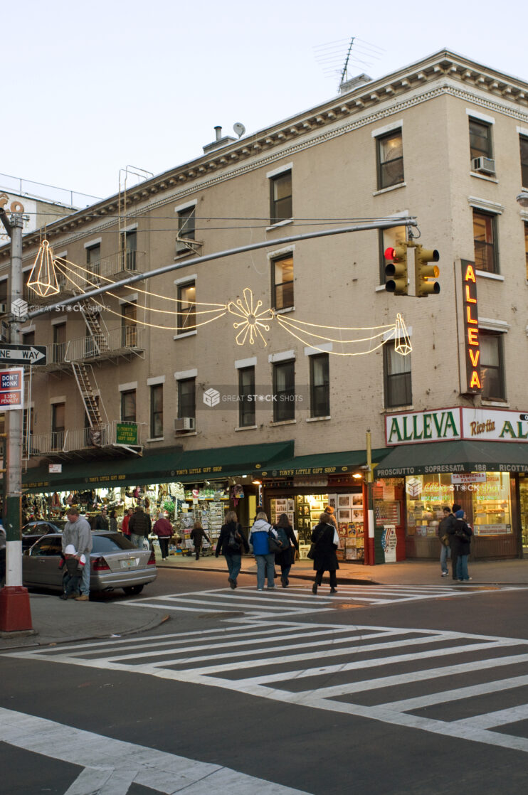 People Walking at a Crosswalk in Little Italy, Manhattan, New York City