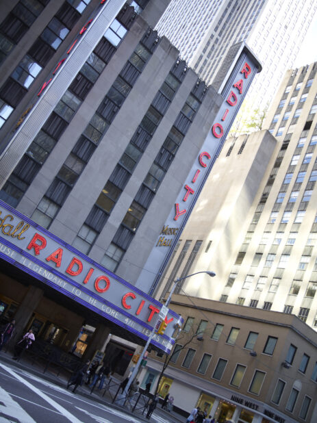 Radio City Music Hall in the Rockefeller Center in Manhattan, New York City