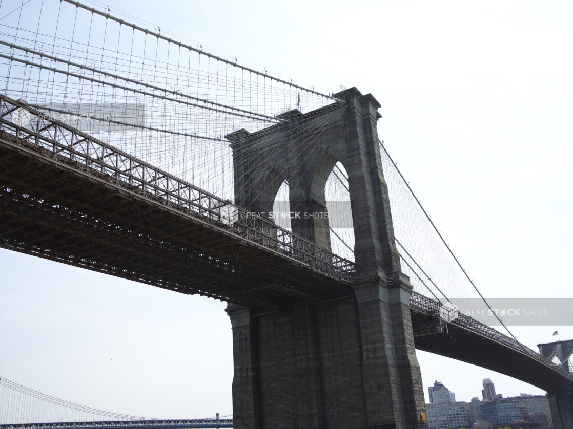 South East View Down the Brooklyn Bridge in Manhattan, New York City – Variation 4