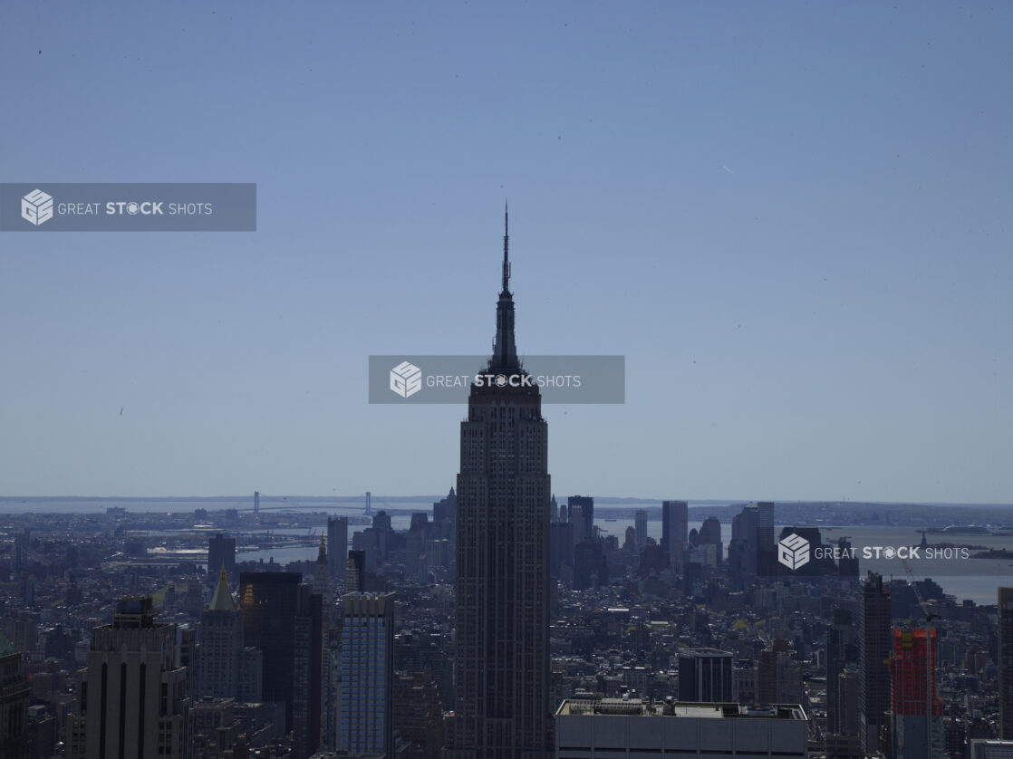 Observation Deck Aerial View of the Empire State Building and Cityscape of Manhattan, New York City