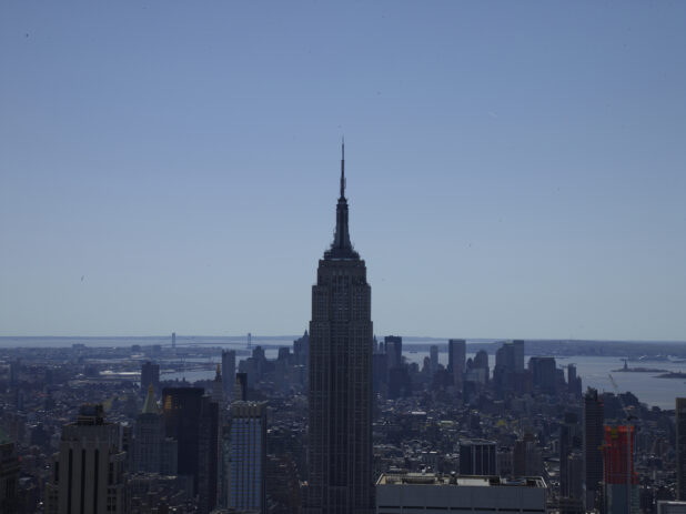 Observation Deck Aerial View of the Empire State Building and Cityscape of Manhattan, New York City