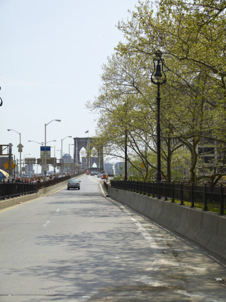 View Down South East Vehicular Path and Promenade to Brooklyn Bridge in Manhattan, New York City – Variation 3