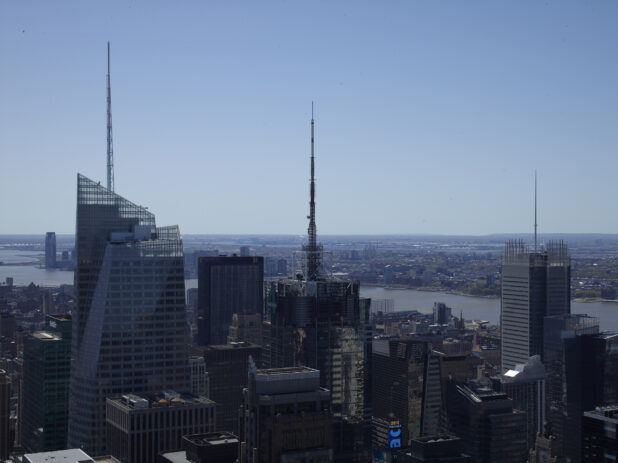 Observation Deck Aerial View of Office Towers and Cityscape of Manhattan, New York City