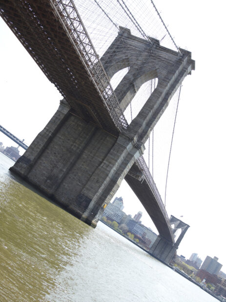 South East View Down the Brooklyn Bridge in Manhattan, New York City - Variation