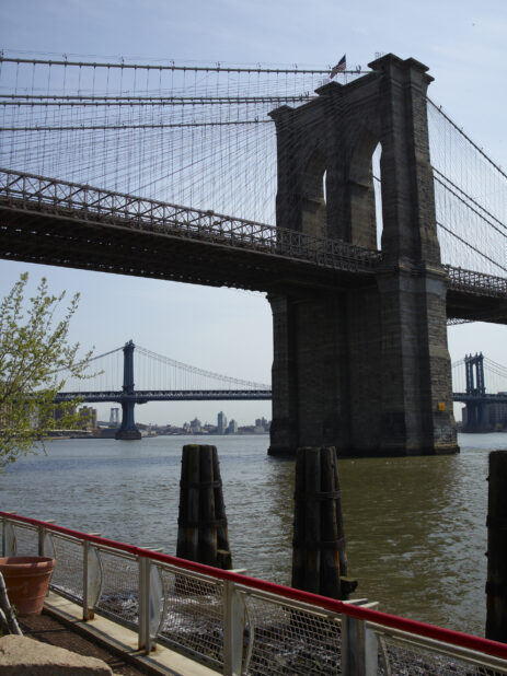 View of the Brooklyn Bridge from the South Street Seaport in Manhattan, New York City - Variation 3