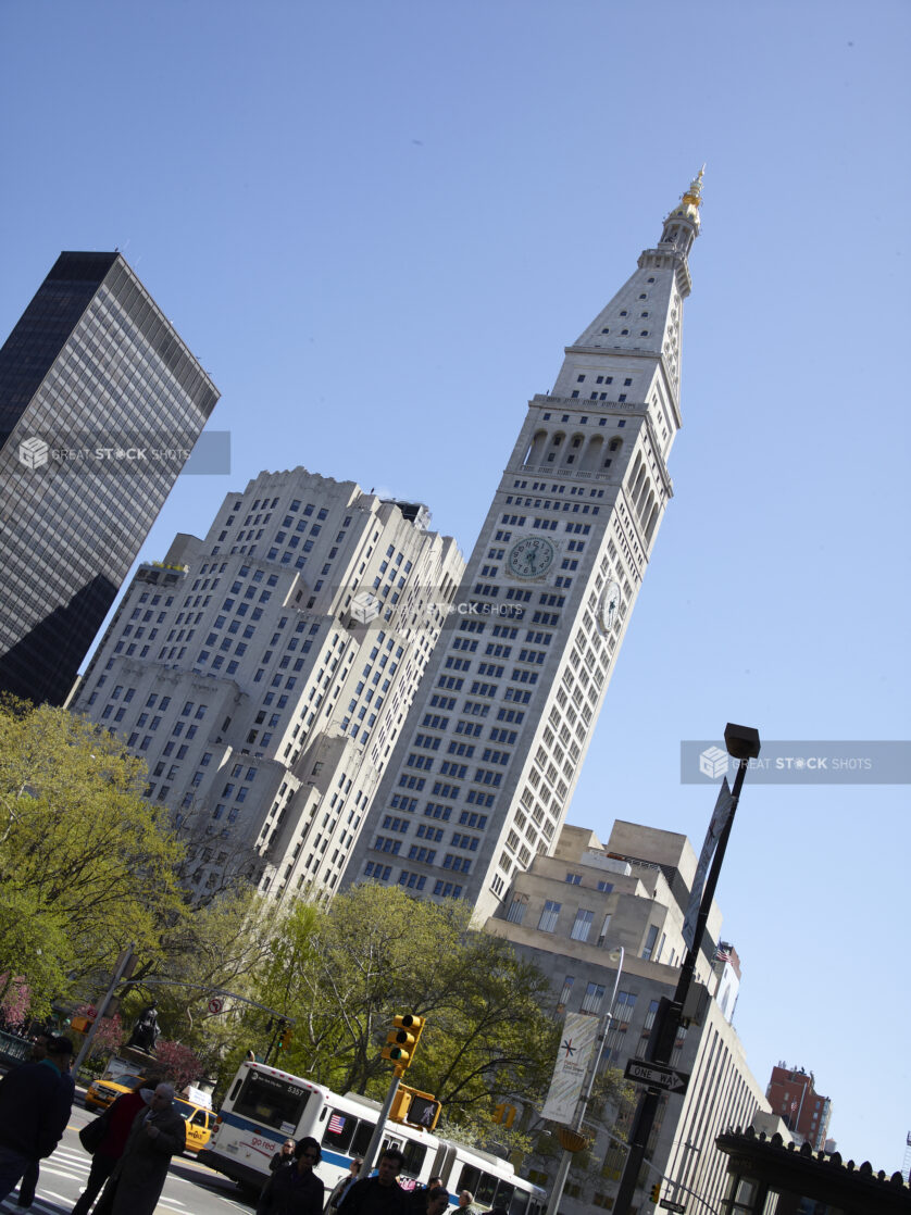 View of the Met Life Tower from the Streets of Manhattan, New York City