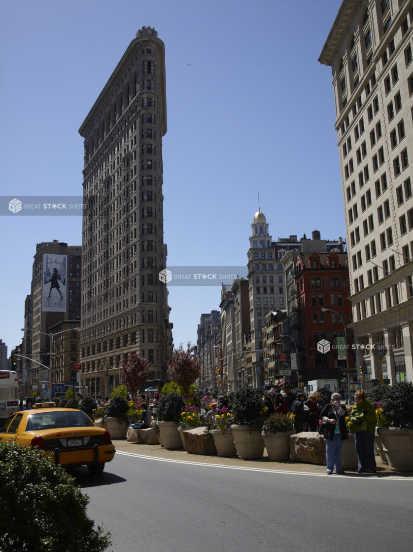 View Along Madison Square to the Flatiron Building in Manhattan, New York City