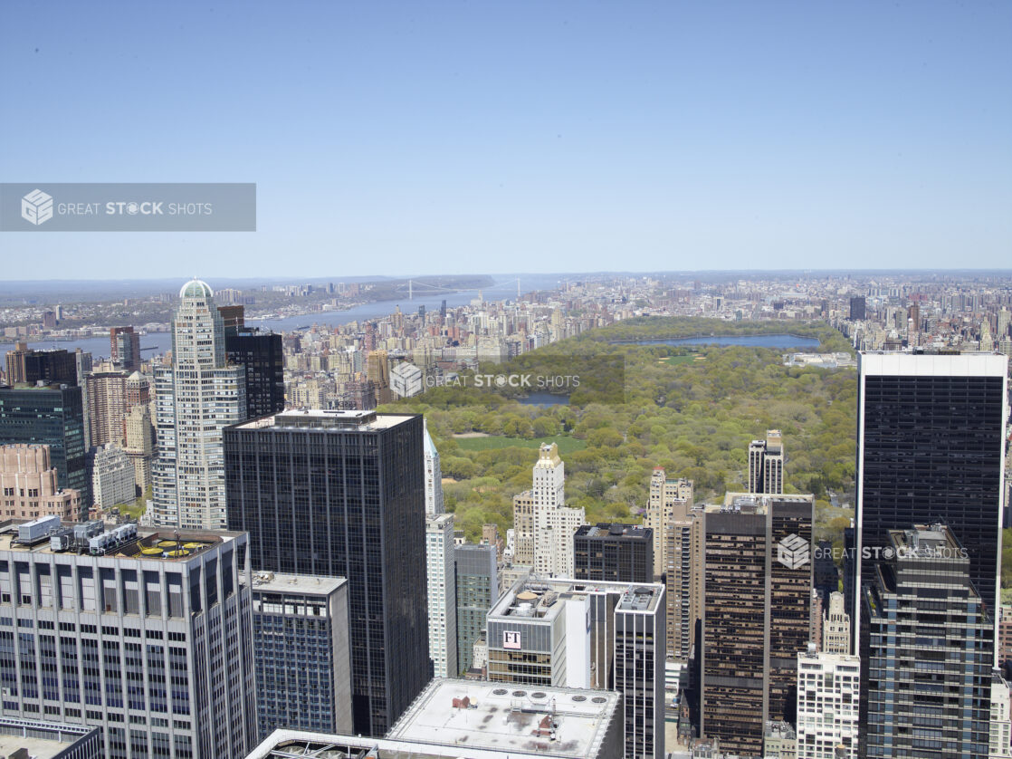 Aerial View of Manhattan, New York City with Buildings Surrounding Central Park – Variation 3