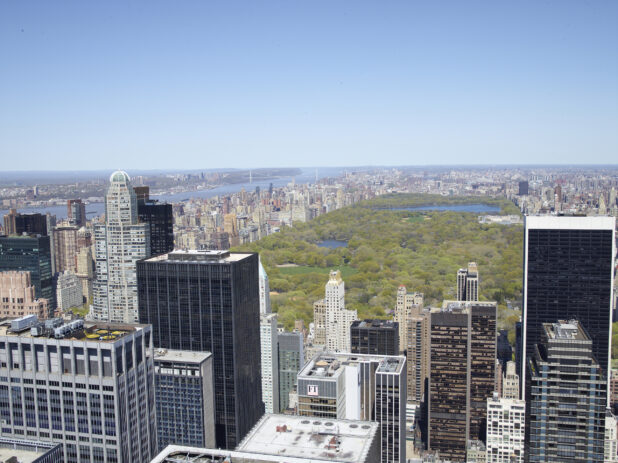 Aerial View of Manhattan, New York City with Buildings Surrounding Central Park – Variation 3